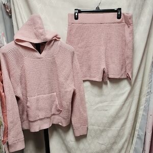 Celebrity Pink COZY Waffle Set Sweater and Shorts NWOT